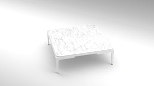 white coffee table, white marble, Carrara marble, square coffee table, white square coffee table, akar guimar table, akar guimar square,