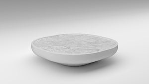 iris mini, white marble coffee table, low coffee table, akar iris mini, Carrara marble,