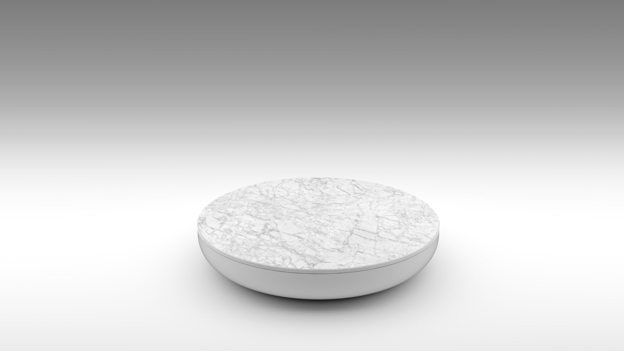 white Carrara, Carrara coffee table, lacquer white coffee table, white coffee table, round marble coffee table, low table, Carrara low table, akar coffee table, half macaron coffee table,