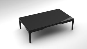 black coffee table, rectangle coffee table, anthracite akar, akar de nissim coffee table, fine lacquer, black lacquer, lacquer coffee table