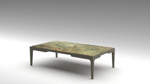 green forest marble, green marble, akar green coffee table, rectangle coffee table, guimar coffee table, akar guimar table, akar de nissim table, solid oak coffee table, akar de nissim table, guimar coffee table, rectangle solid oak table
